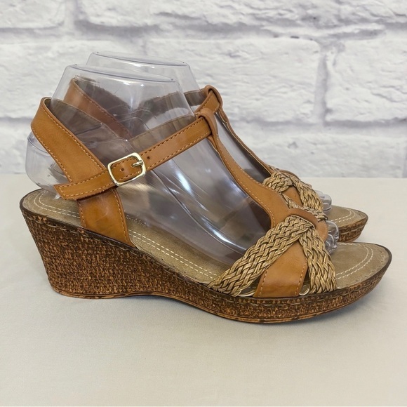 Patrizia 8 Spring Step Malorie Camel Wedge Women’s Tan Sandals Comfort Shoes - Picture 13 of 13